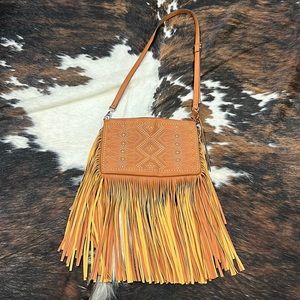 Fringe purse w/ embellishments